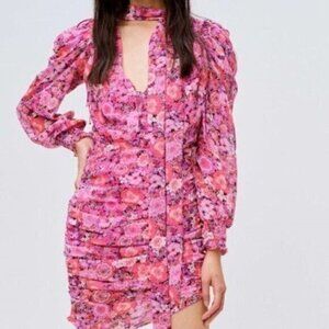 NWT For Love and Lemons Cheyenne Floral Mini Dress XS NWT